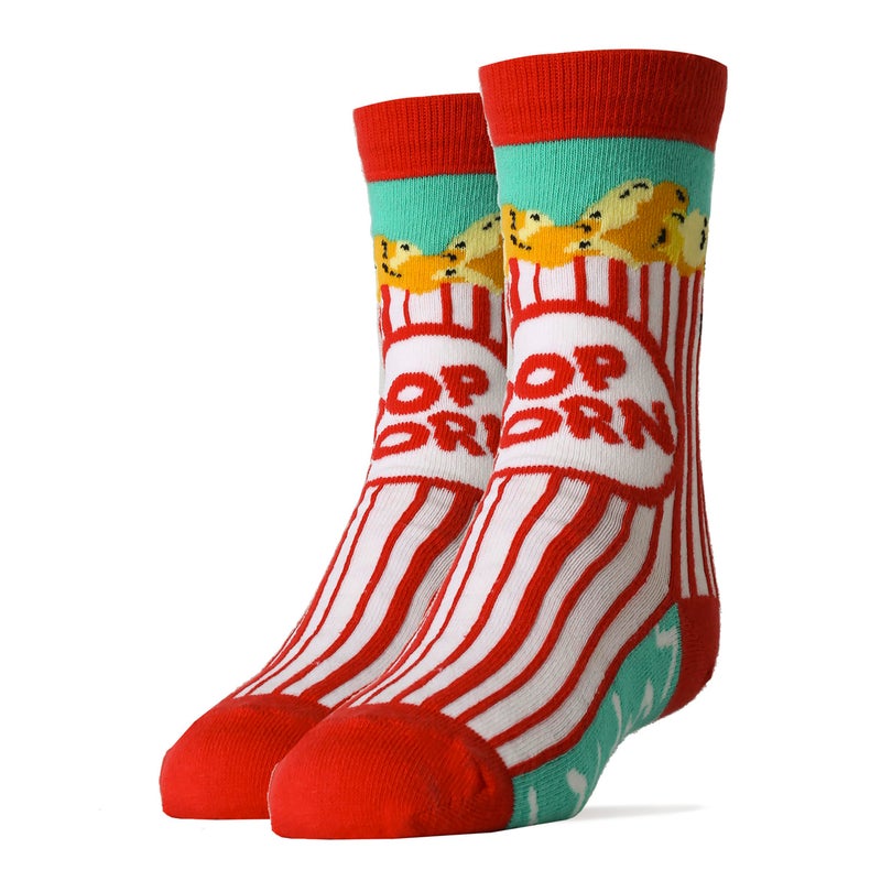ooohyeah Socks ! - Kids Crew -Box O' Popcorn One Size - Image 1